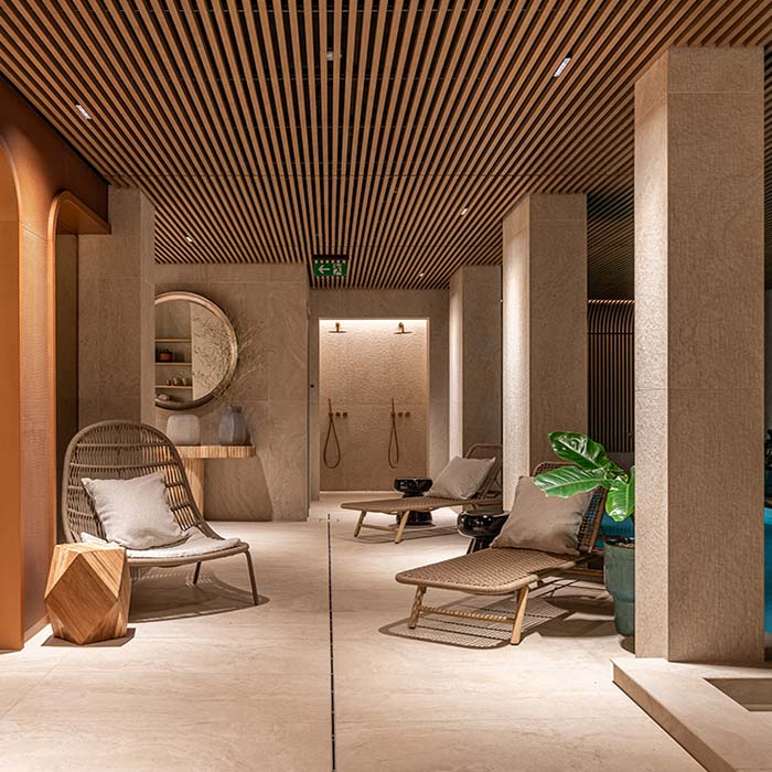 Petit Bois Freud - interno sauna e lettini